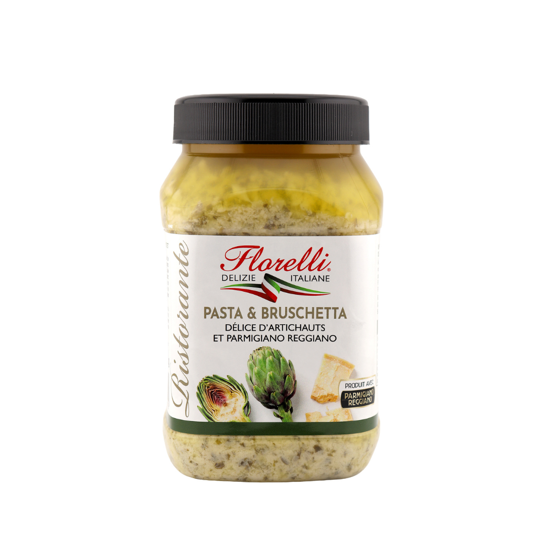 Pasta & Bruschetta délice d&rsquo;artichauts et Parmigiano Reggiano AOP