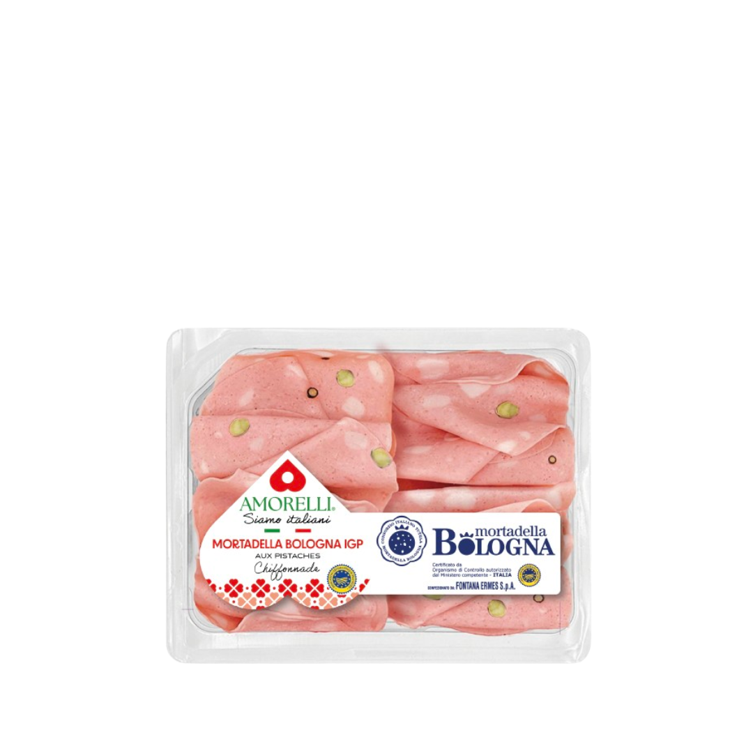 MORTADELLA BOLOGNA IGP AUX PISTACHES CHIFFONNADE